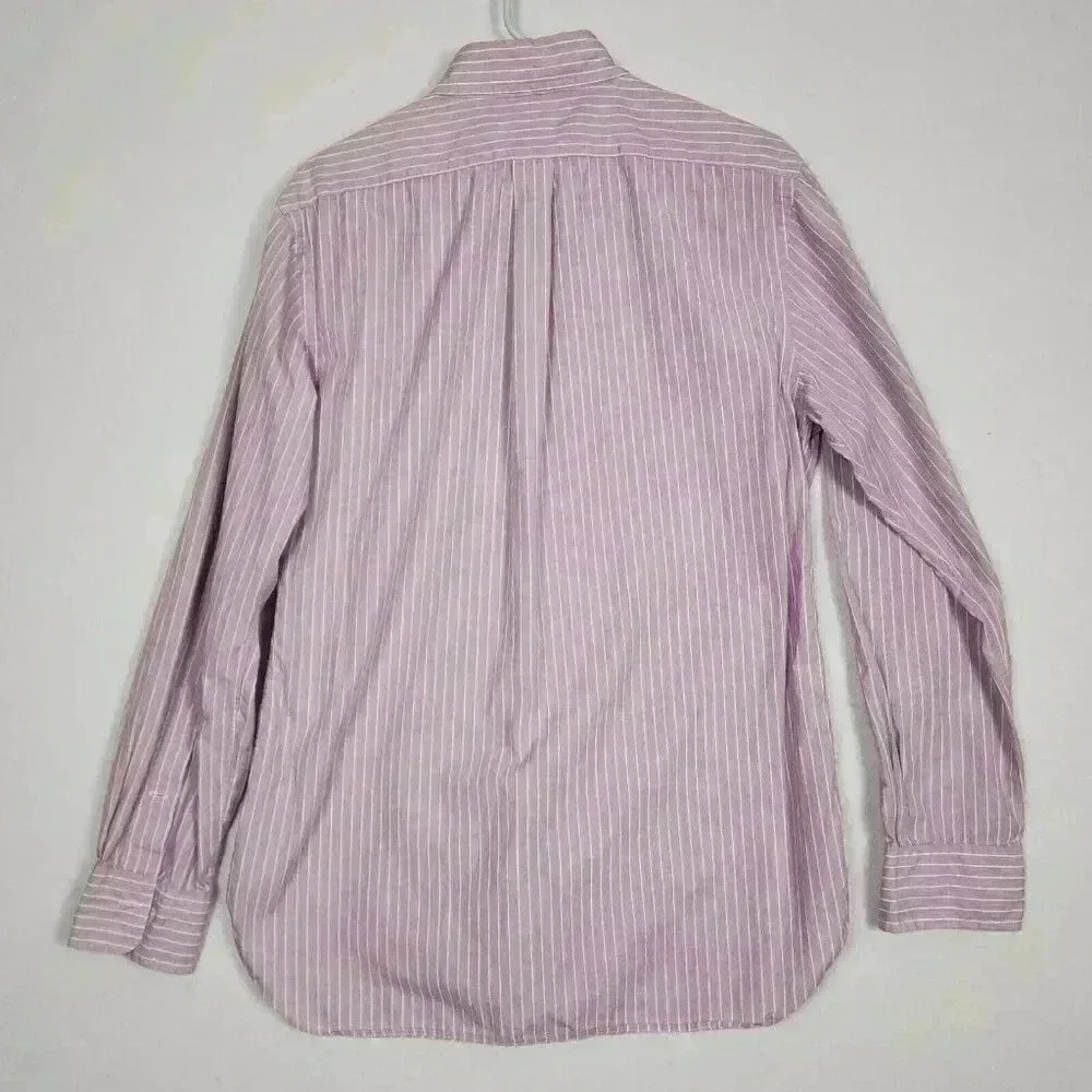 Lot of 2 Polo Ralph Lauren Men’s Button Up Dress Shirts Slim Fit Sz 16 Prpl Blue